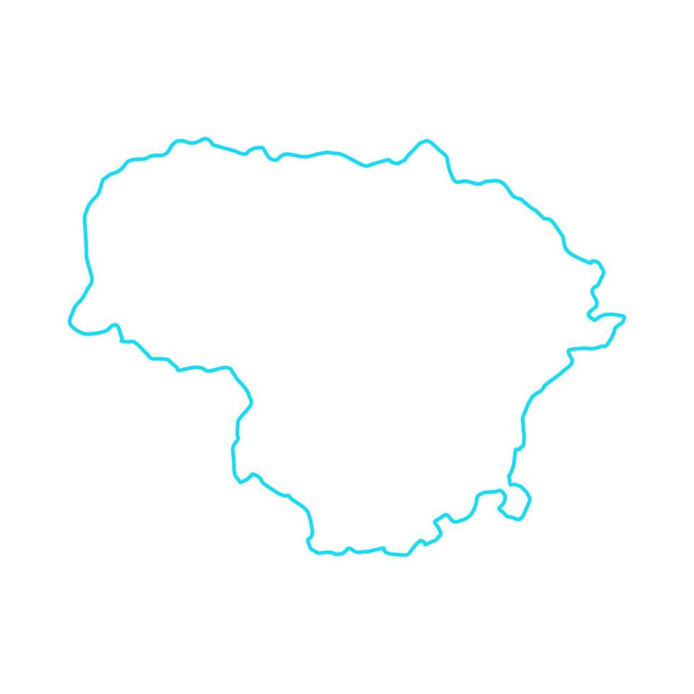 mappa della lituania su sfondo bianco vettore