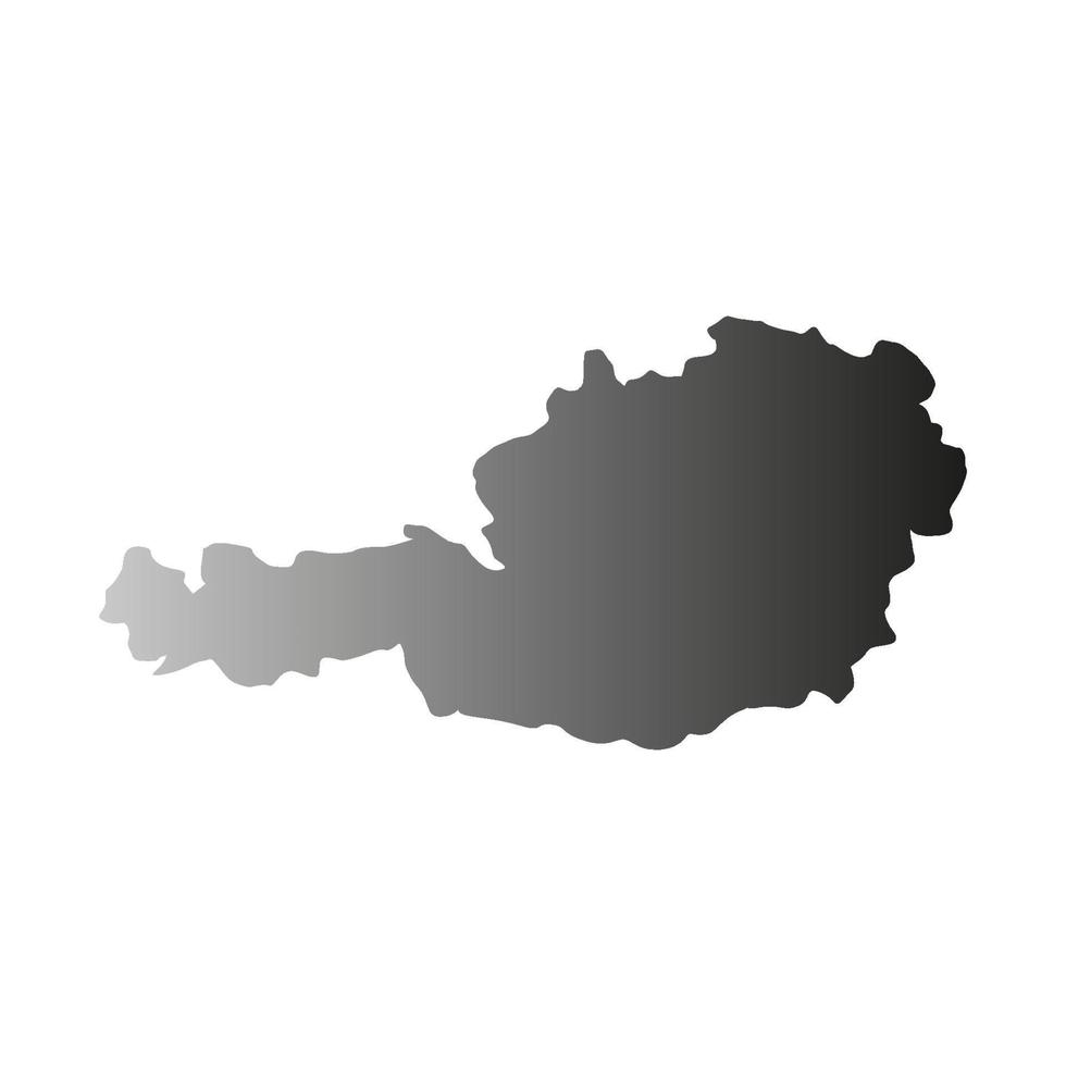 austria mappa su sfondo bianco vettore