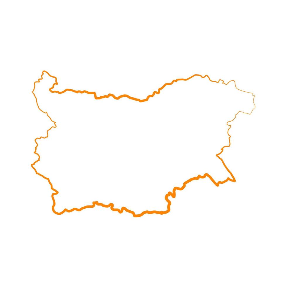 mappa della Bulgaria su sfondo bianco vettore