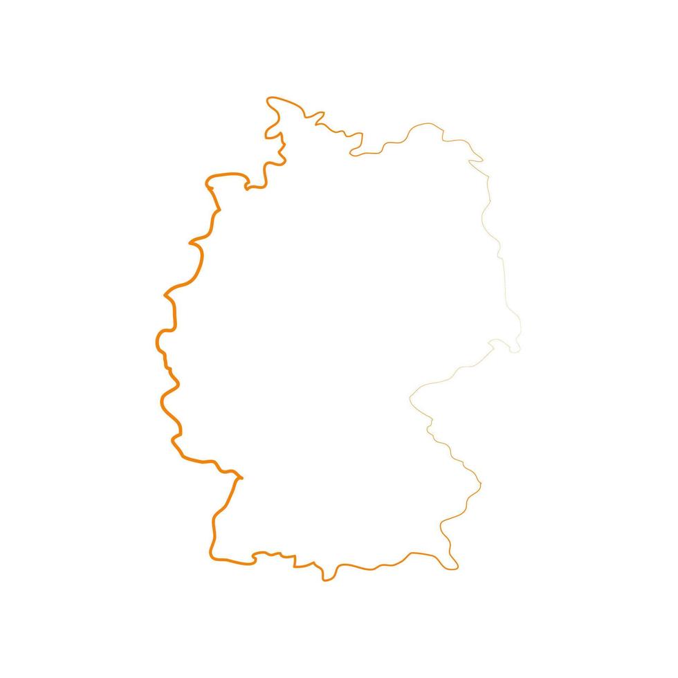 mappa della germania su sfondo bianco vettore