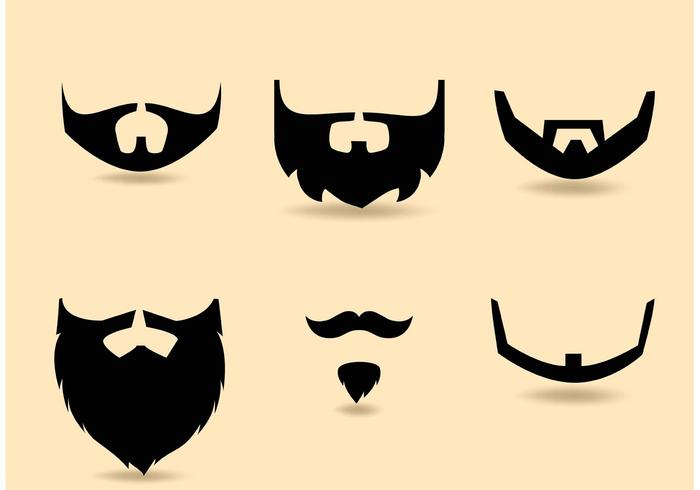 Set barba vettoriale gratis