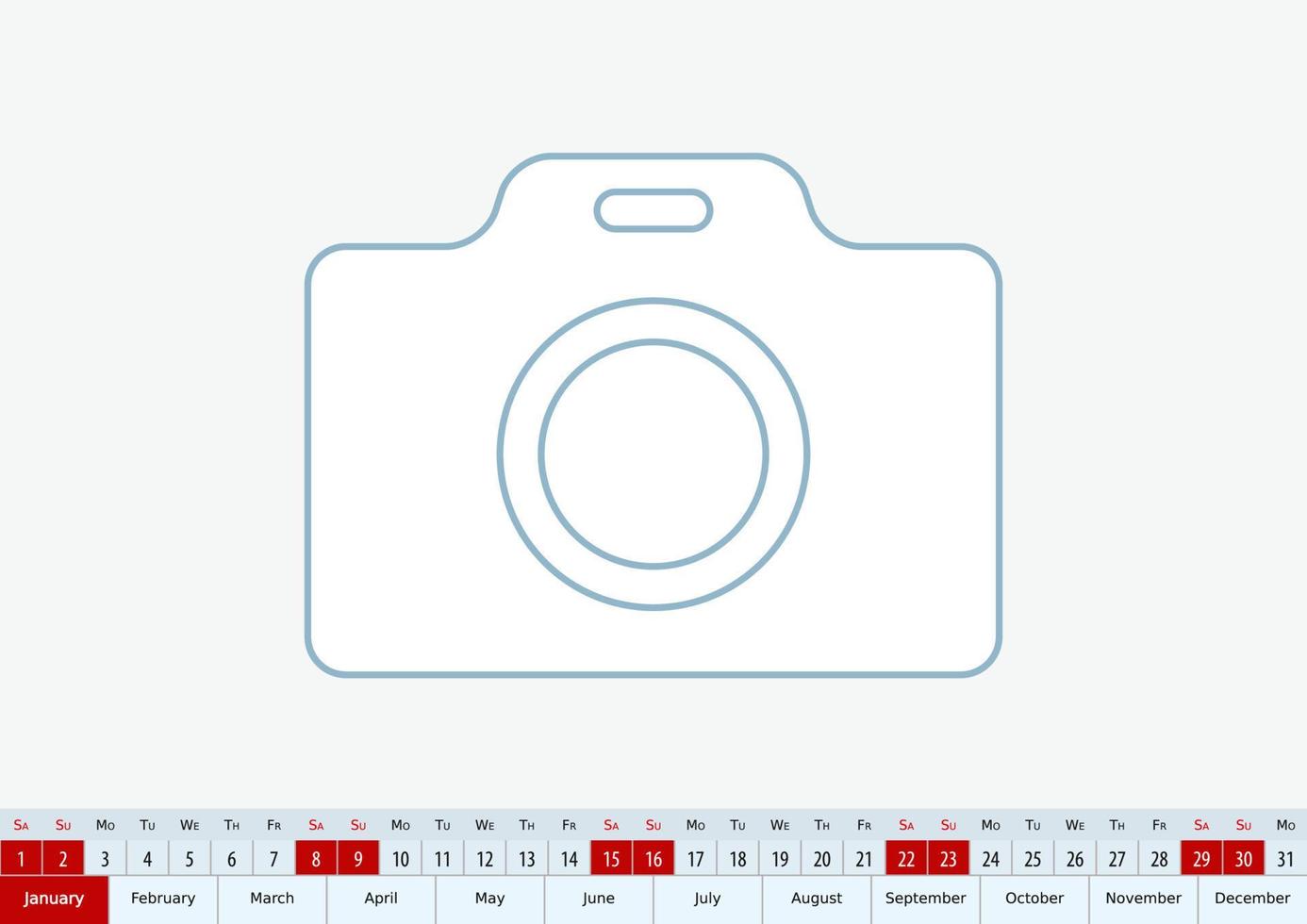 gennaio 2022 per calendario da tavolo. modello vettoriale. vettore