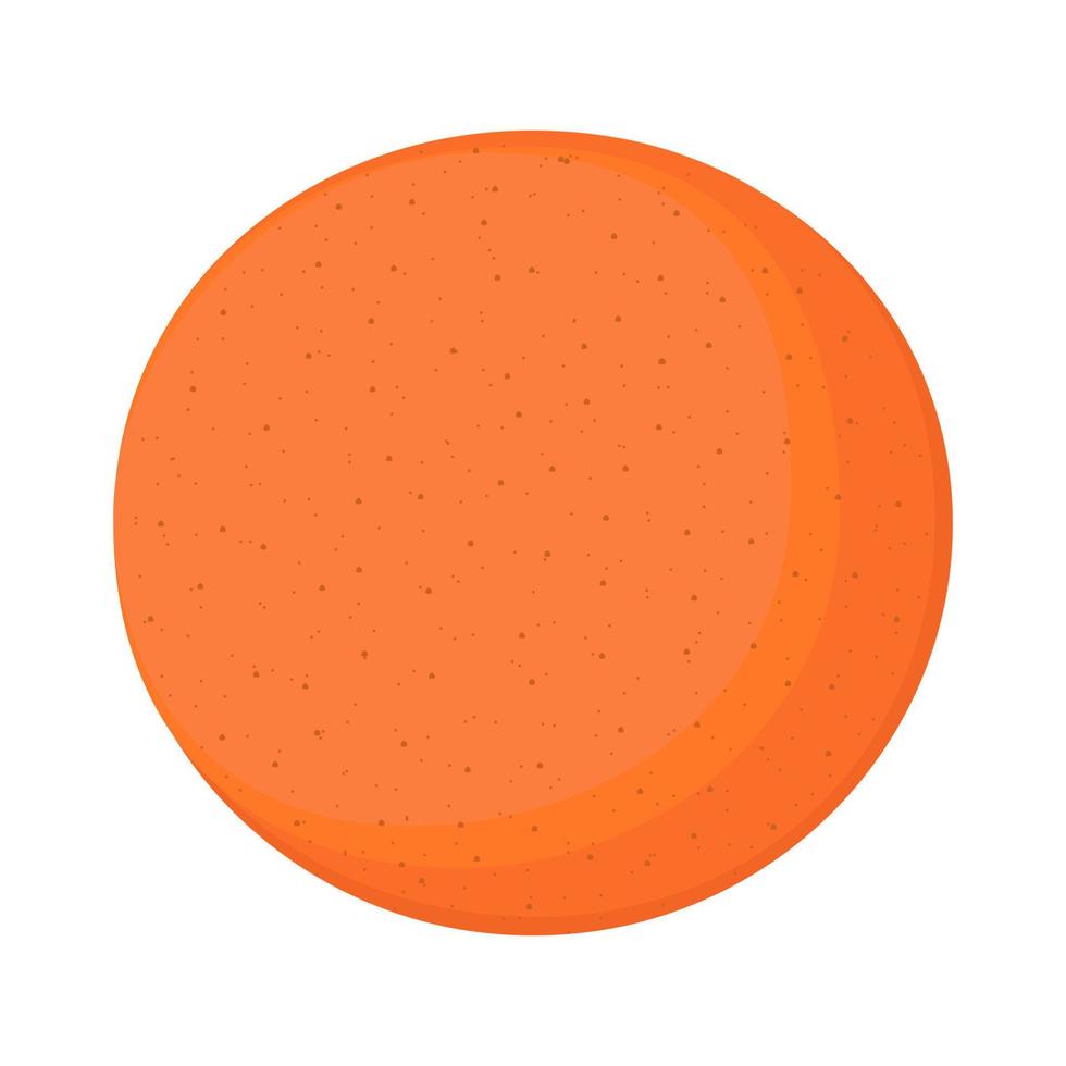 illustrazione isolata piana di vettore di frutta vegana arancione succosa