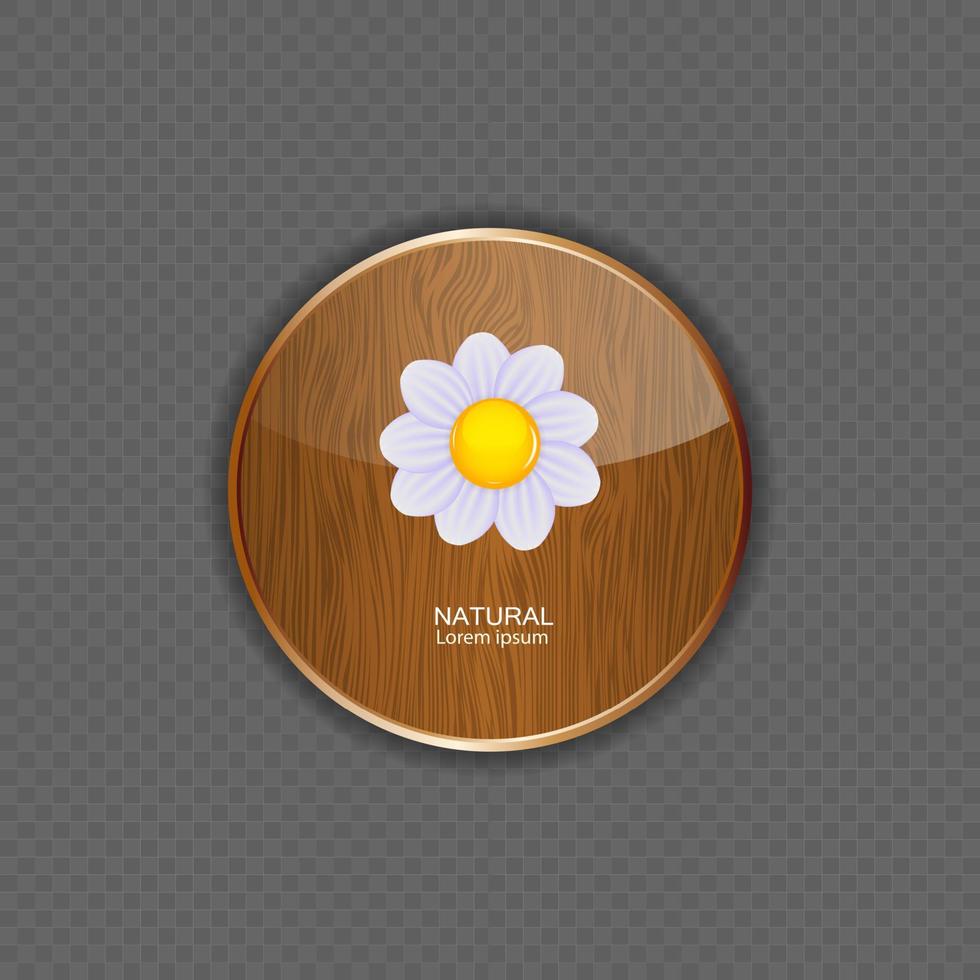 illustrazione di vettore delle icone dell'applicazione di legno del fiore