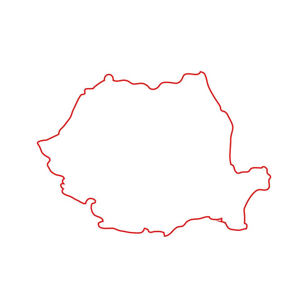 mappa della romania su sfondo bianco vettore