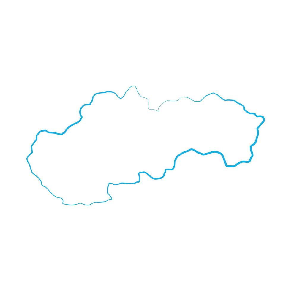 mappa della slovacchia su sfondo bianco vettore