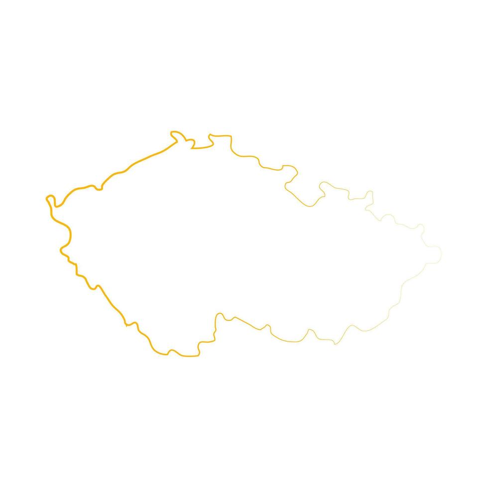 mappa della repubblica ceca su sfondo bianco vettore