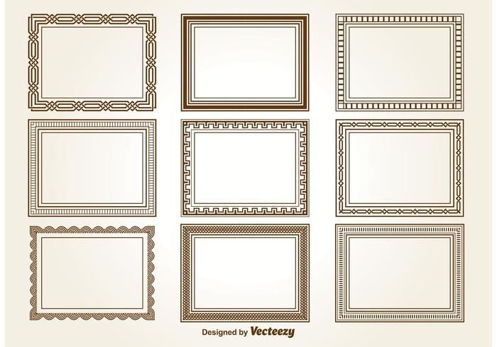 Cornici decorative quadrate vettore