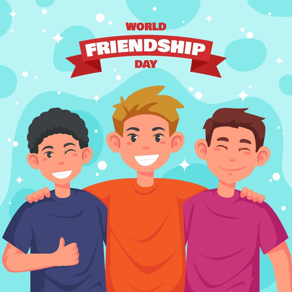 concetto di giornata mondiale dell'amicizia vettore