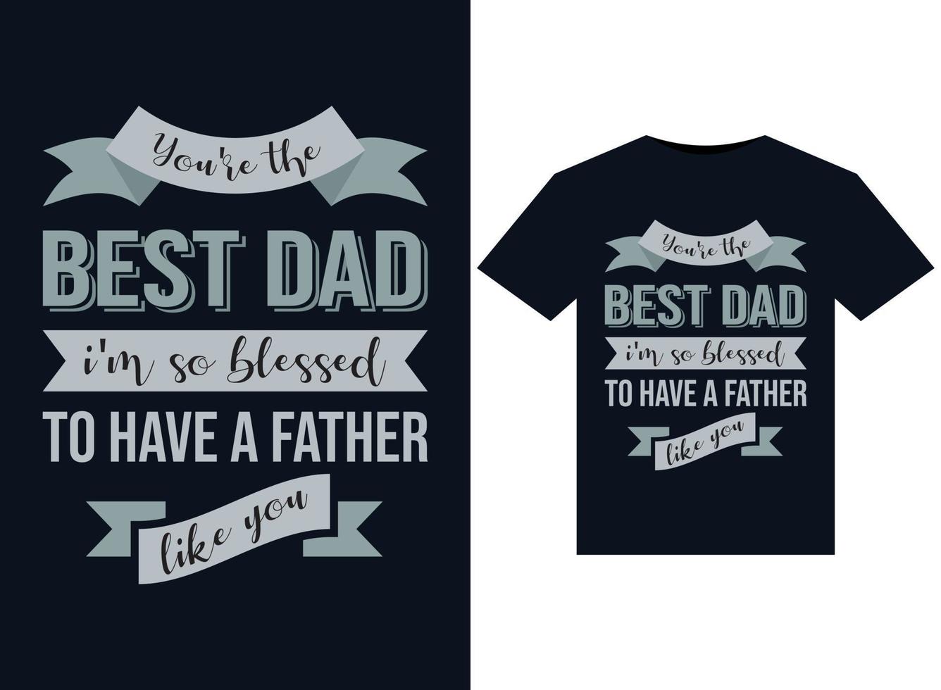 illustrazione di tipografia di progettazione di vettore della maglietta del giorno dei padri dell'amante del papà