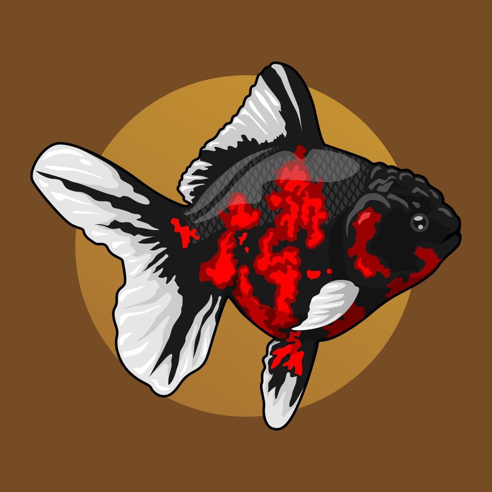illustrazione vettoriale di pesce rosso