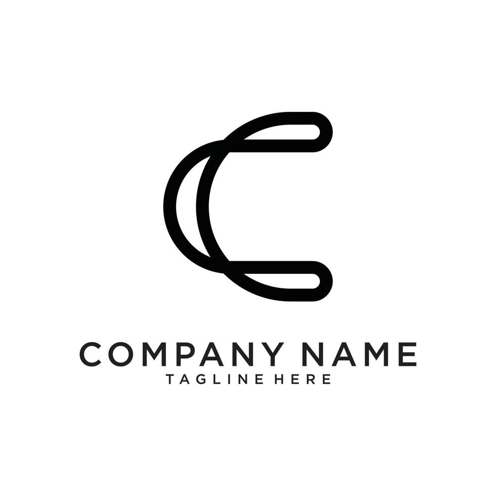 concetto di design del logo della lettera c. vettore