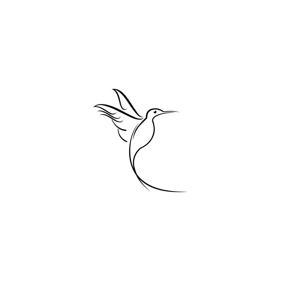 disegno di marchio di vettore del colibrì. disegno di marchio di vettore dell'uccello.