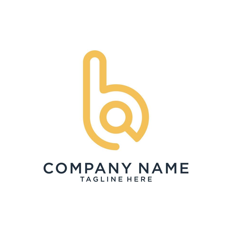 b o bb lettera logo design vettoriale. vettore
