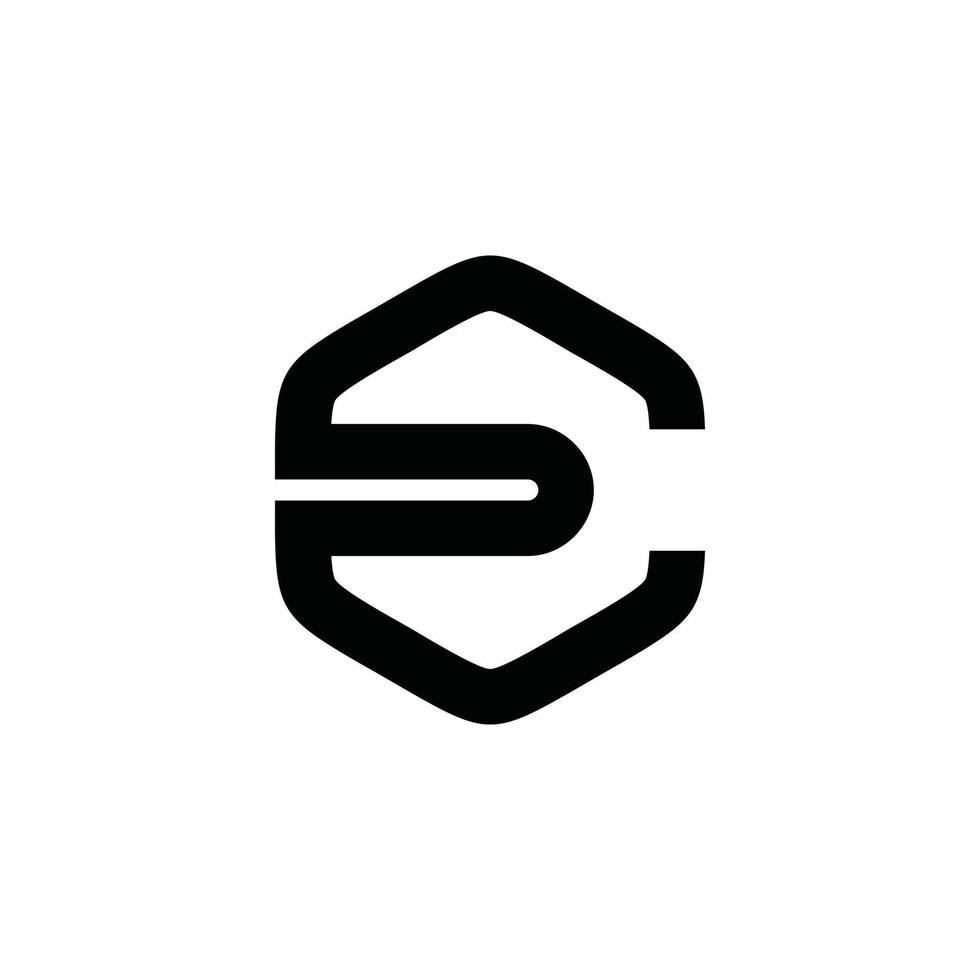 lettera iniziale e modello vettoriale del logo astratto
