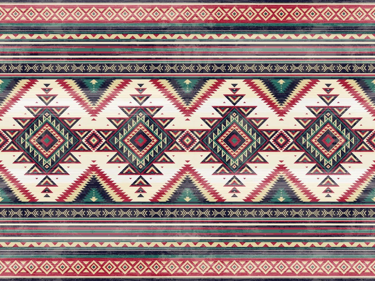 nativo americano indiano ornamento modello geometrico etnico tessile tessitura tribale azteco modello navajo messicano tessuto senza cuciture vettore decorazione moda