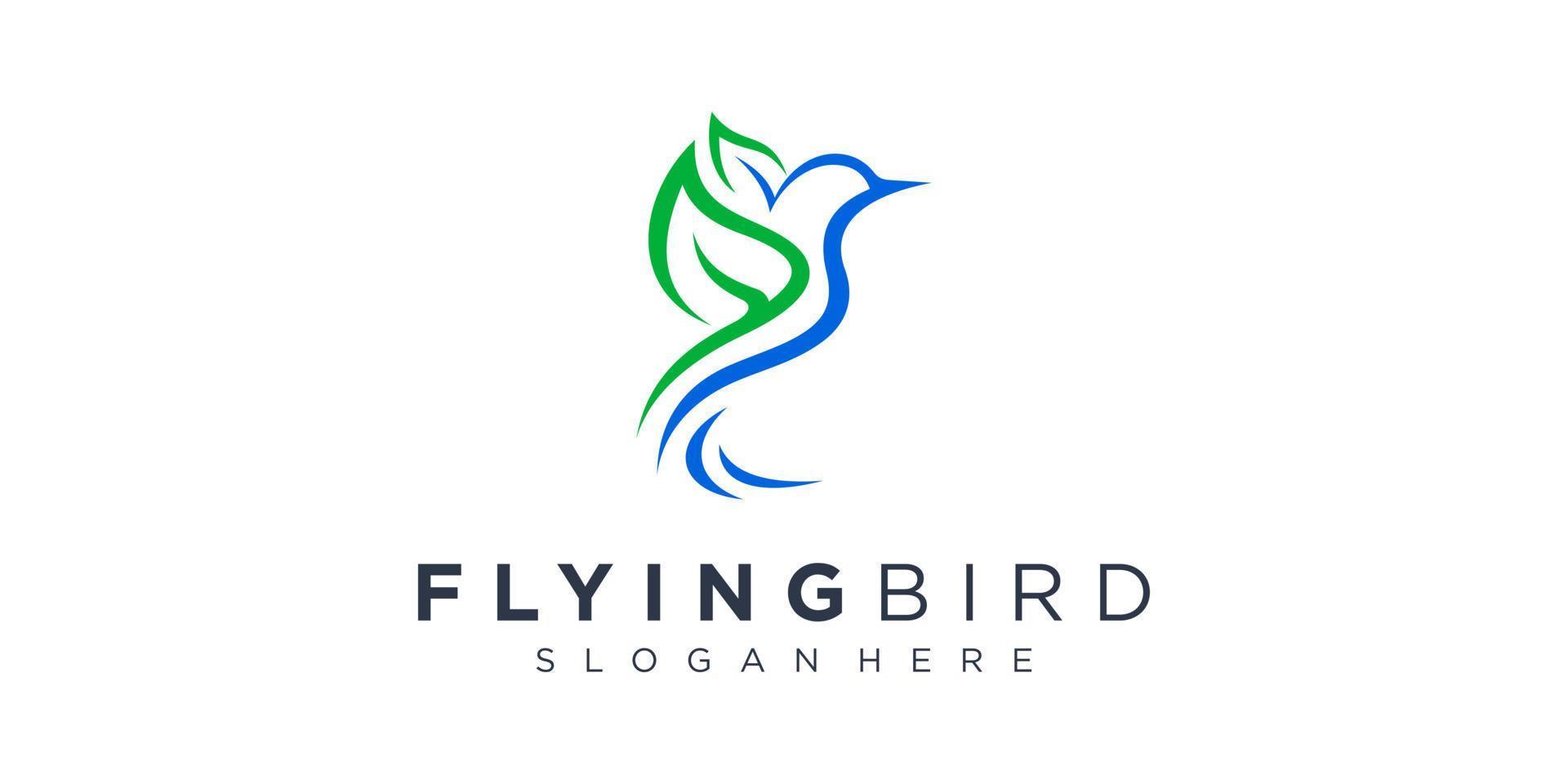 illustrazione uccello foglia ala volare libertà natura animale organico astratto semplice vettore logo design