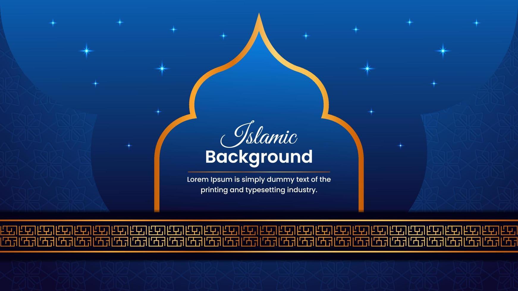 sfondo islamico ornamentale in stile arabo islamico arabesco con luce decorativa a lanterna. vettore