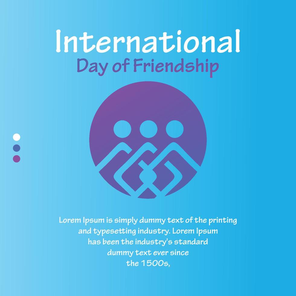 vettore libero dell'illustrazione della giornata internazionale dell'amicizia