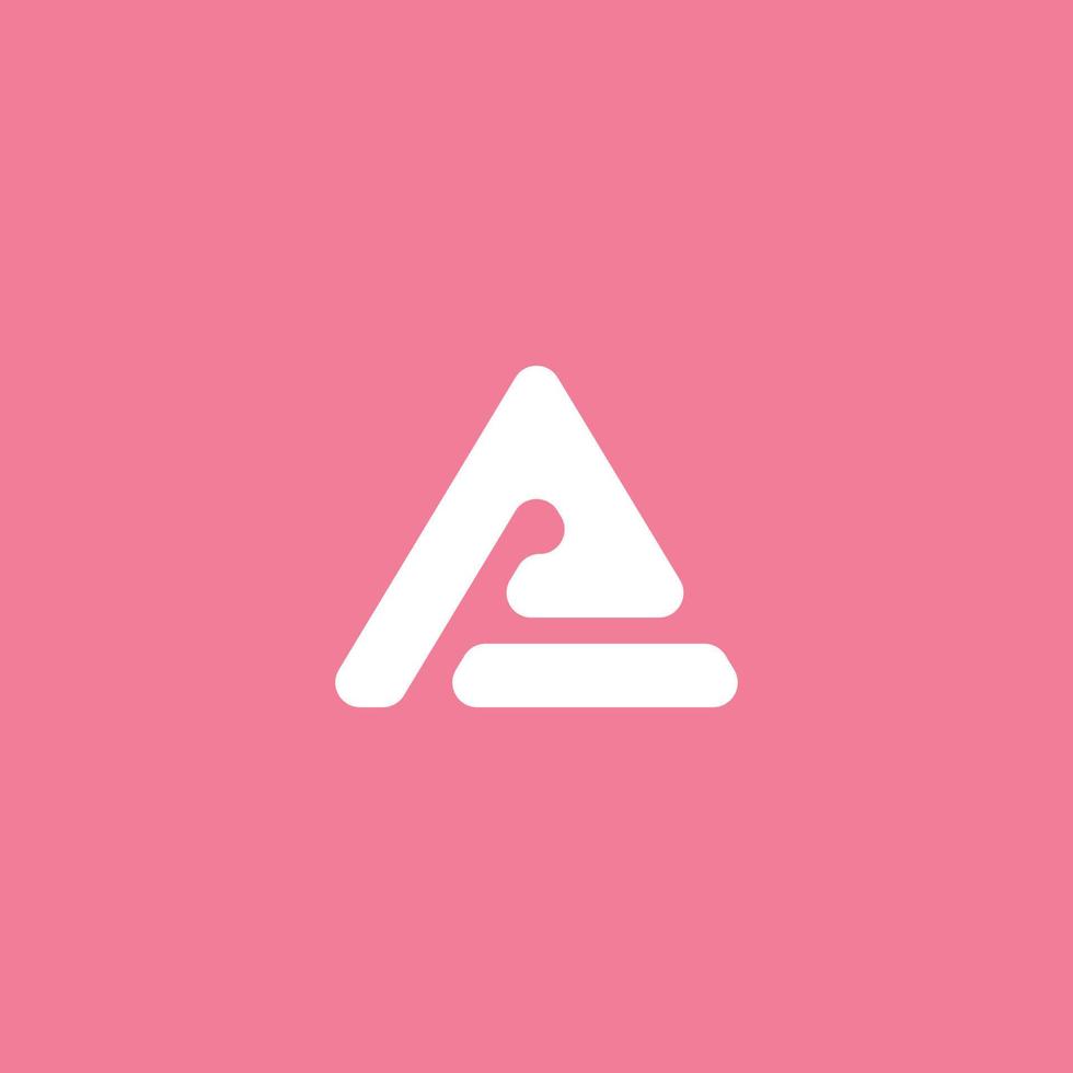 lettera iniziale astratta a e p logo di colore bianco isolato su sfondo rosa applicato per marchio di abbigliamento sportivo logo adatto anche per i marchi o aziende che hanno il nome iniziale ap o pa vettore
