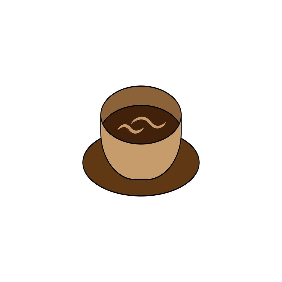 illustrazione del design dell'icona del vettore del caffè