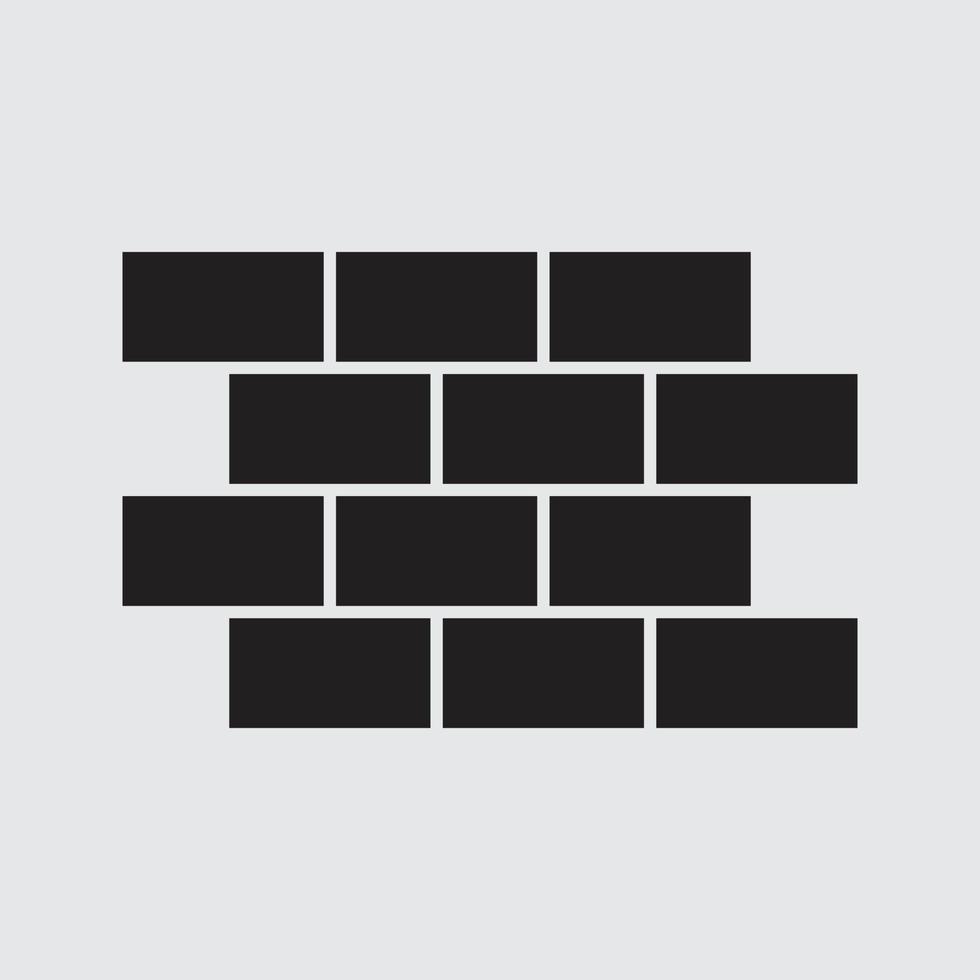 vettore del muro di mattoni per la presentazione dell'icona del simbolo del sito Web
