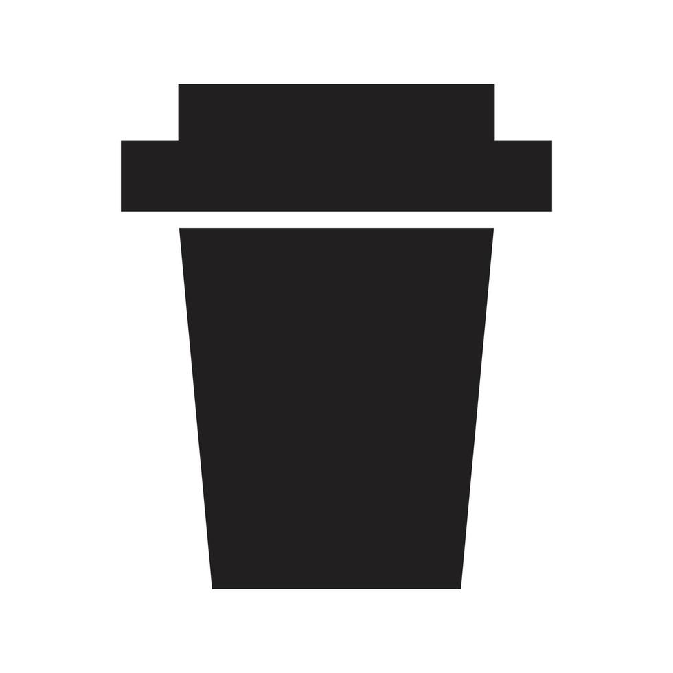 vettore della tazza di carta per la presentazione dell'icona del simbolo del sito Web