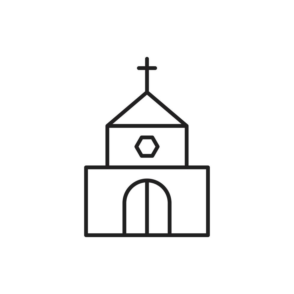 vettore della chiesa per la presentazione dell'icona del simbolo del sito Web