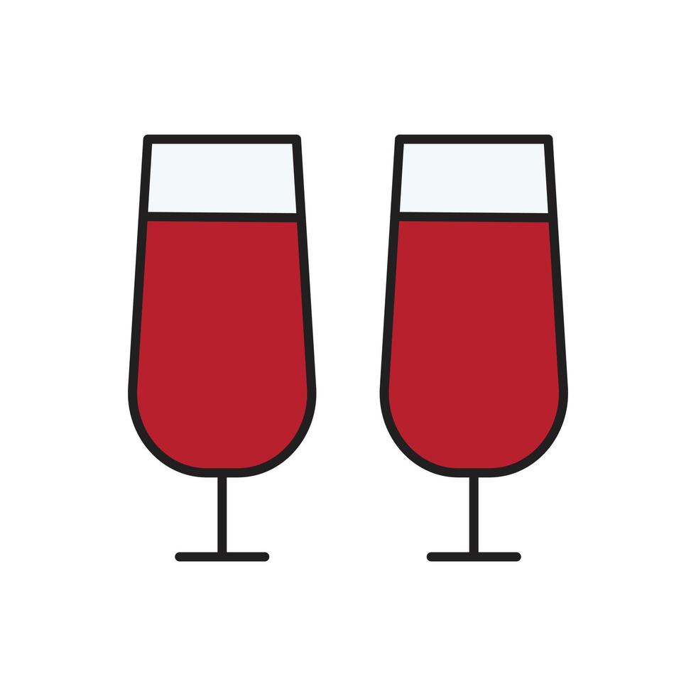 tazza di vino vettore per la presentazione dell'icona simbolo del sito Web