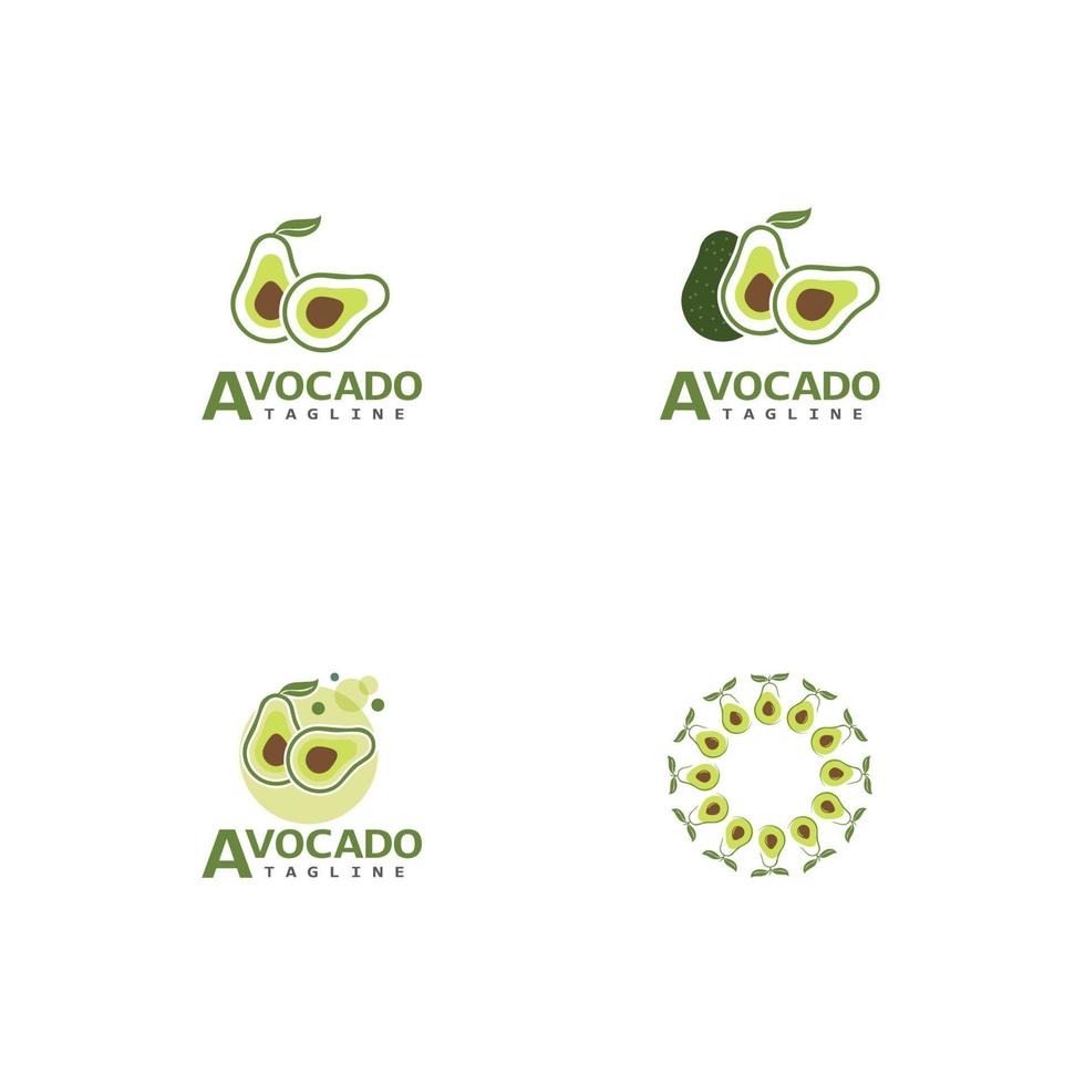 disegno dell'illustrazione dell'icona di vettore di avocado