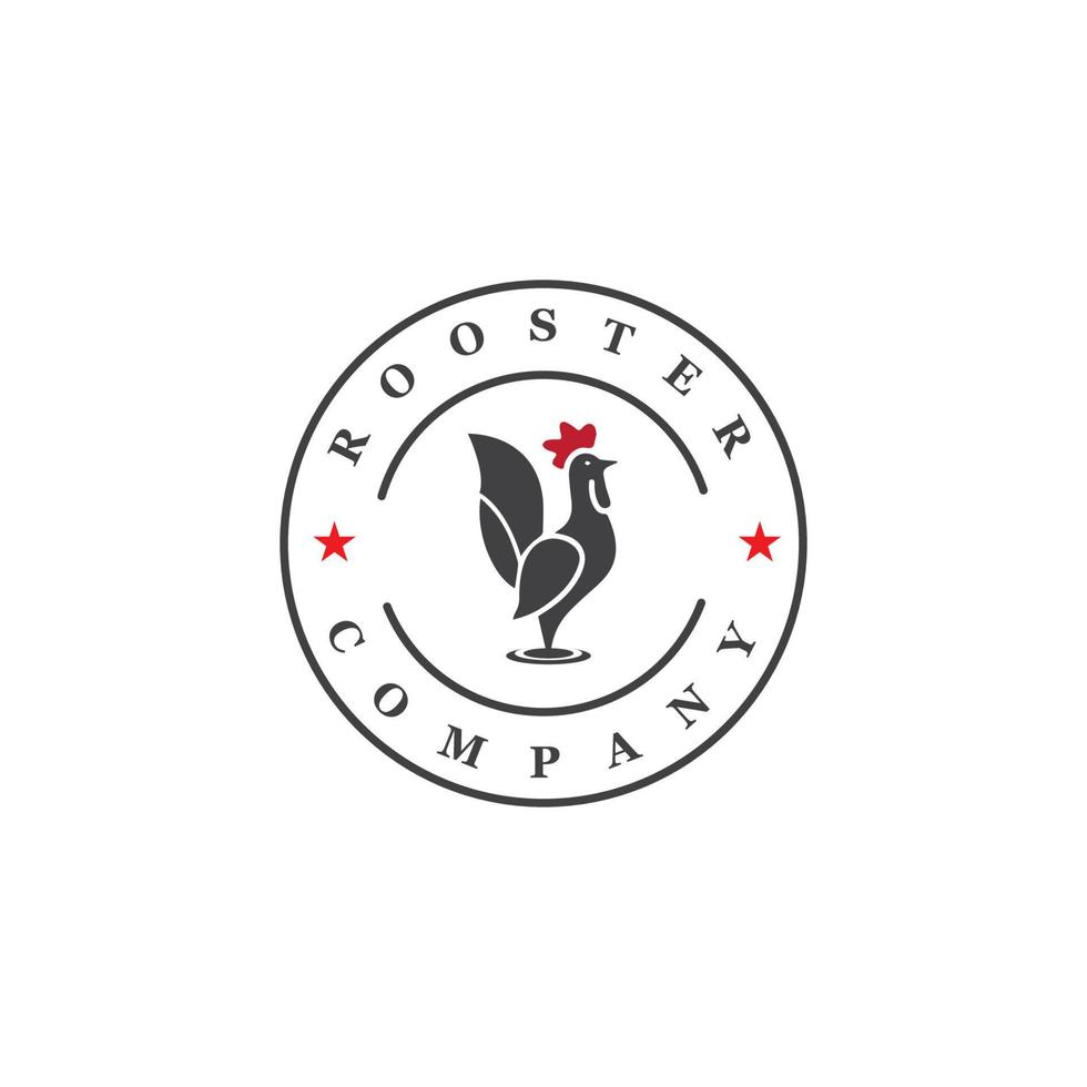 modello di logo del gallo vettore