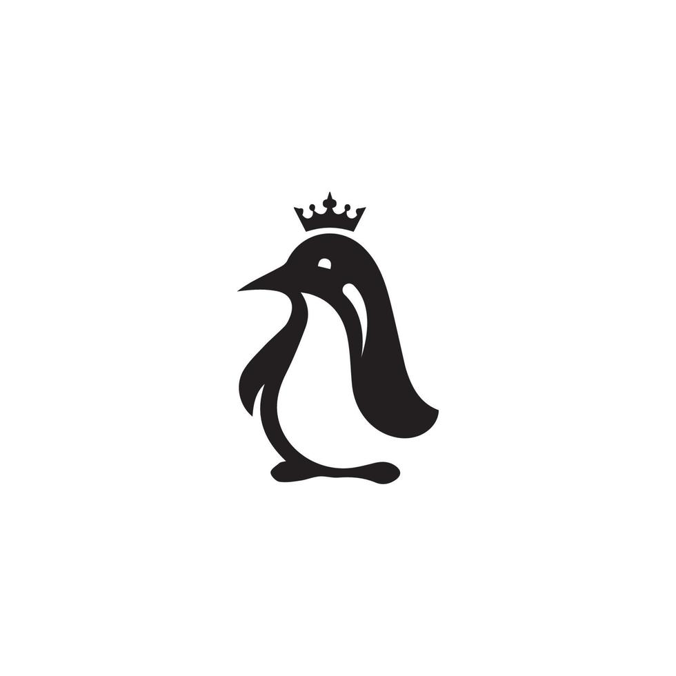 disegno del modello logo pinguino vettore