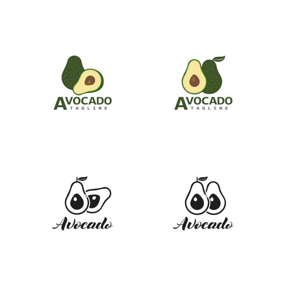 disegno dell'illustrazione dell'icona di vettore di avocado