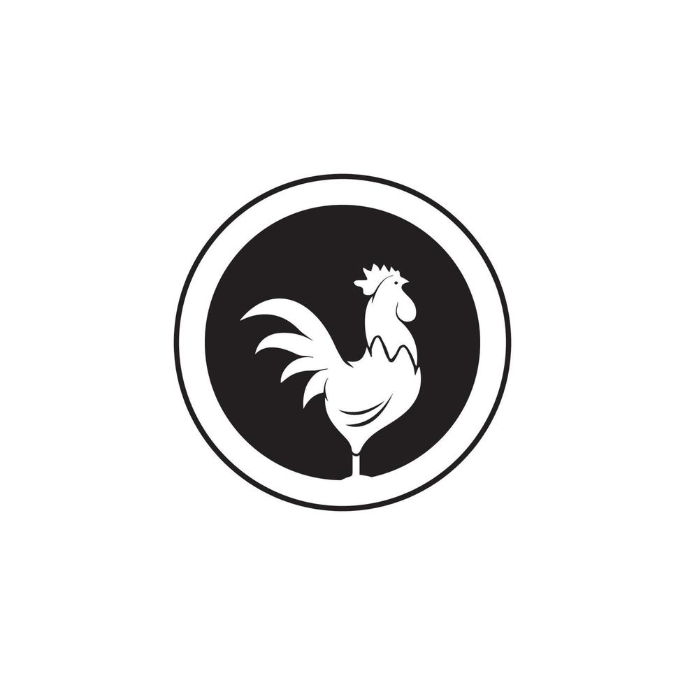 modello di logo del gallo vettore