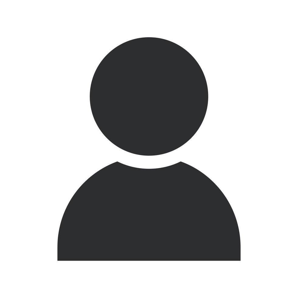 illustrazione del vettore icona umana. icona simbolo utente design moderno su sfondo bianco