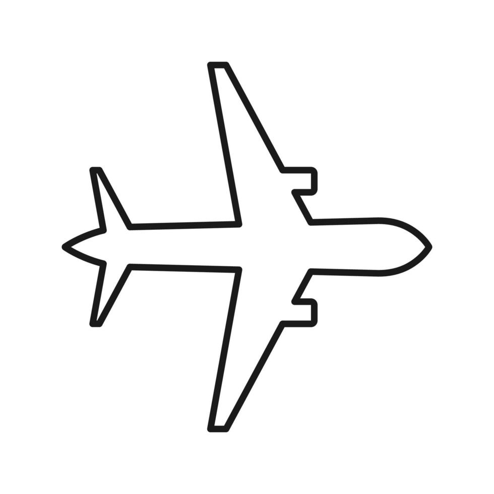 modello vettoriale dell'icona dell'aeroplano. simbolo del colore del segno dell'aeroplano modificabile su sfondo bianco
