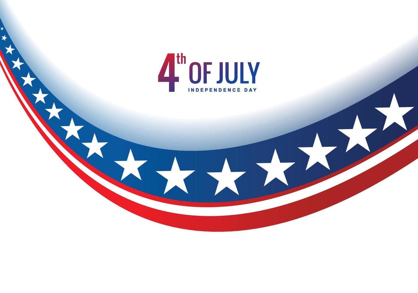 sfondo creativo dell'onda di stile della bandiera americana del 4 luglio vettore