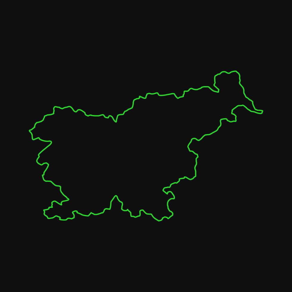 Mappa della Slovenia su sfondo bianco vettore