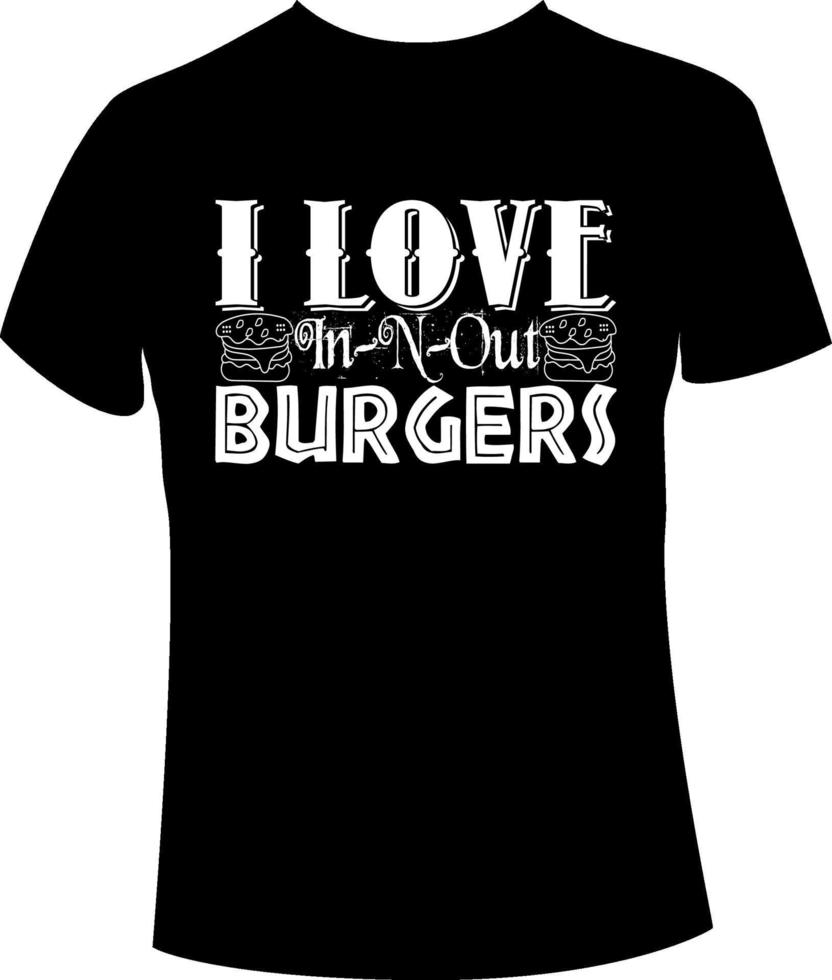 disegno della maglietta dell'hamburger vettore