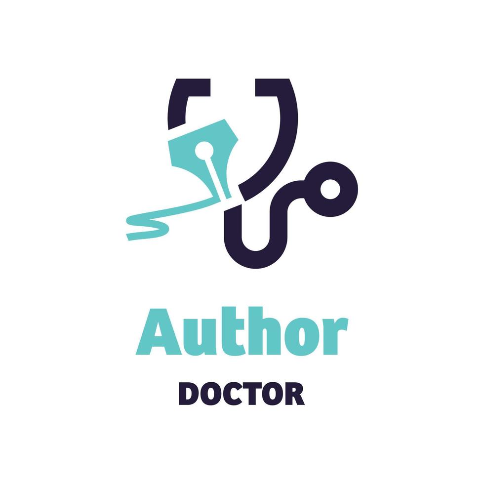 logo del medico dell'autore vettore