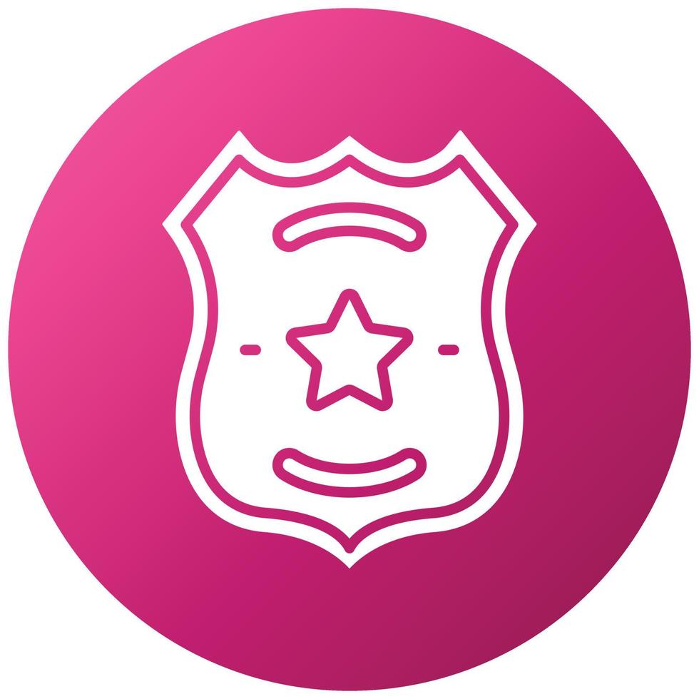 stile icona distintivo della polizia vettore