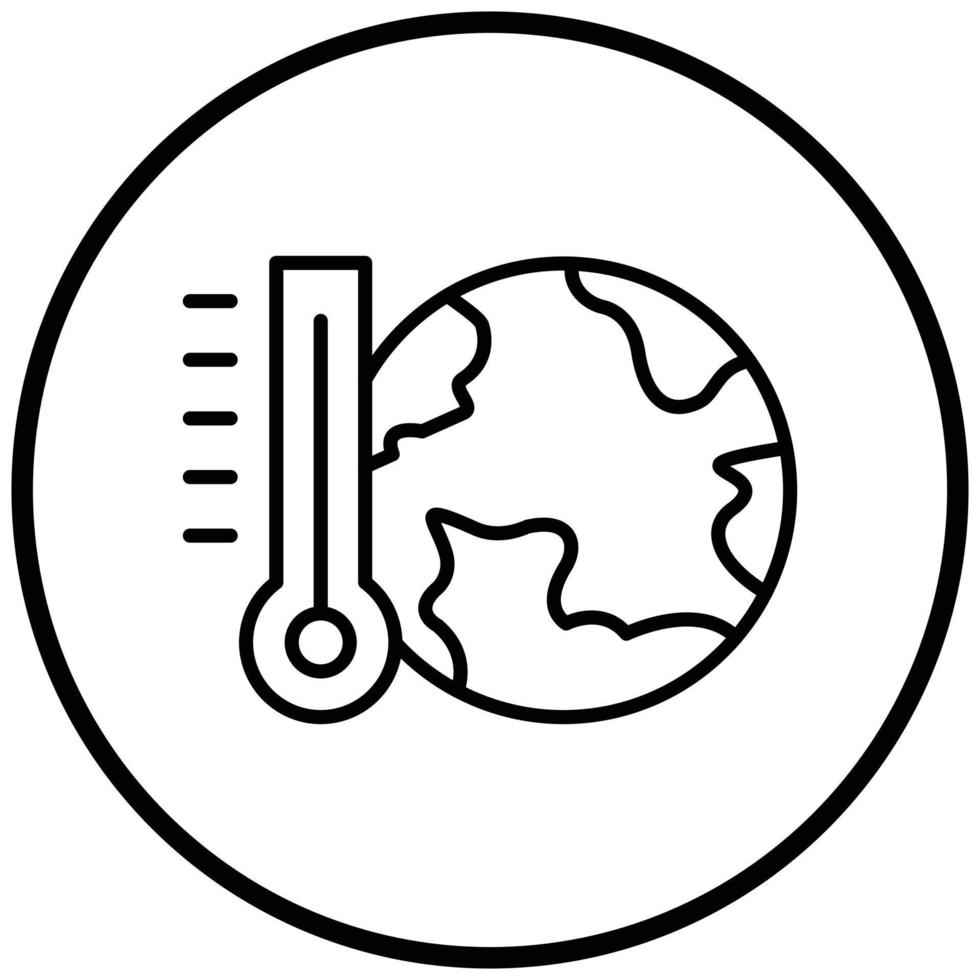 stile icona del riscaldamento globale vettore