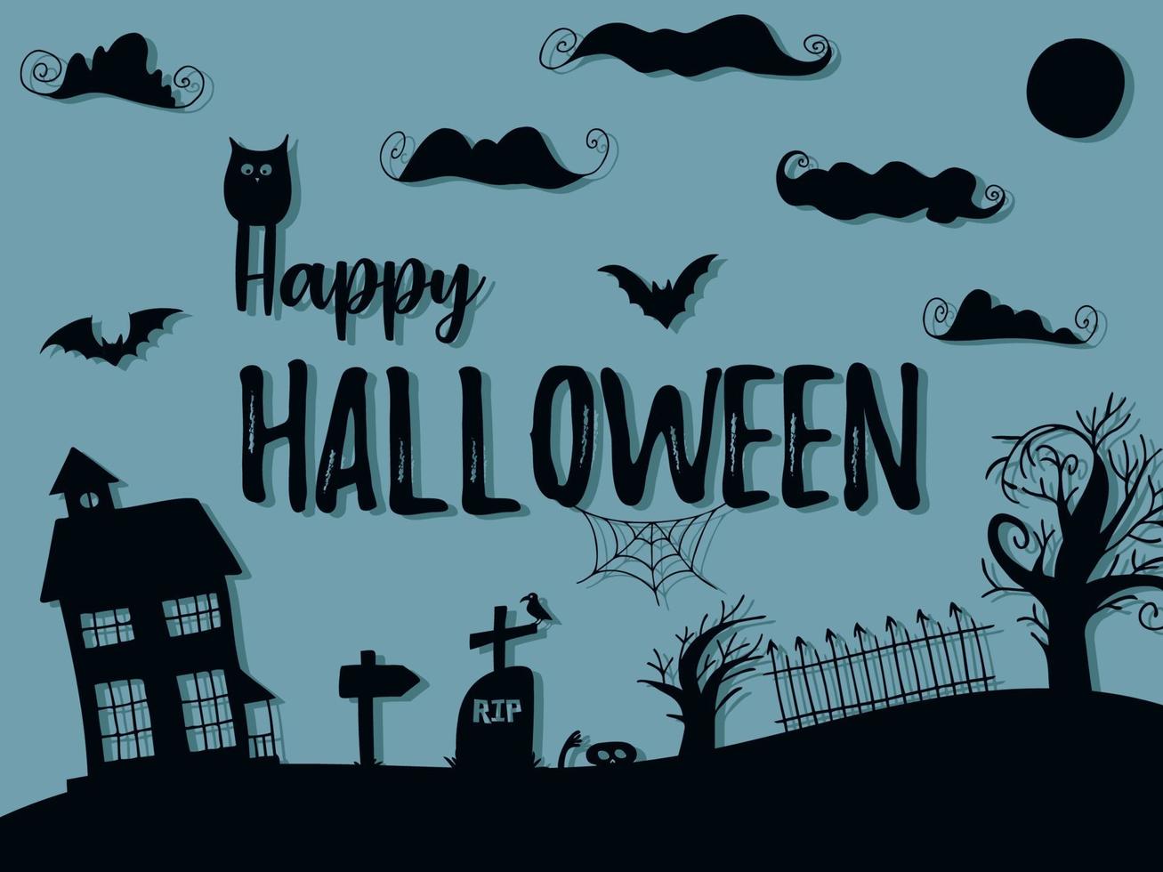 halloween - 31 ottobre. illustrazione di doodle disegnato a mano. Dolcetto o scherzetto. buon halloween 2022. vettore