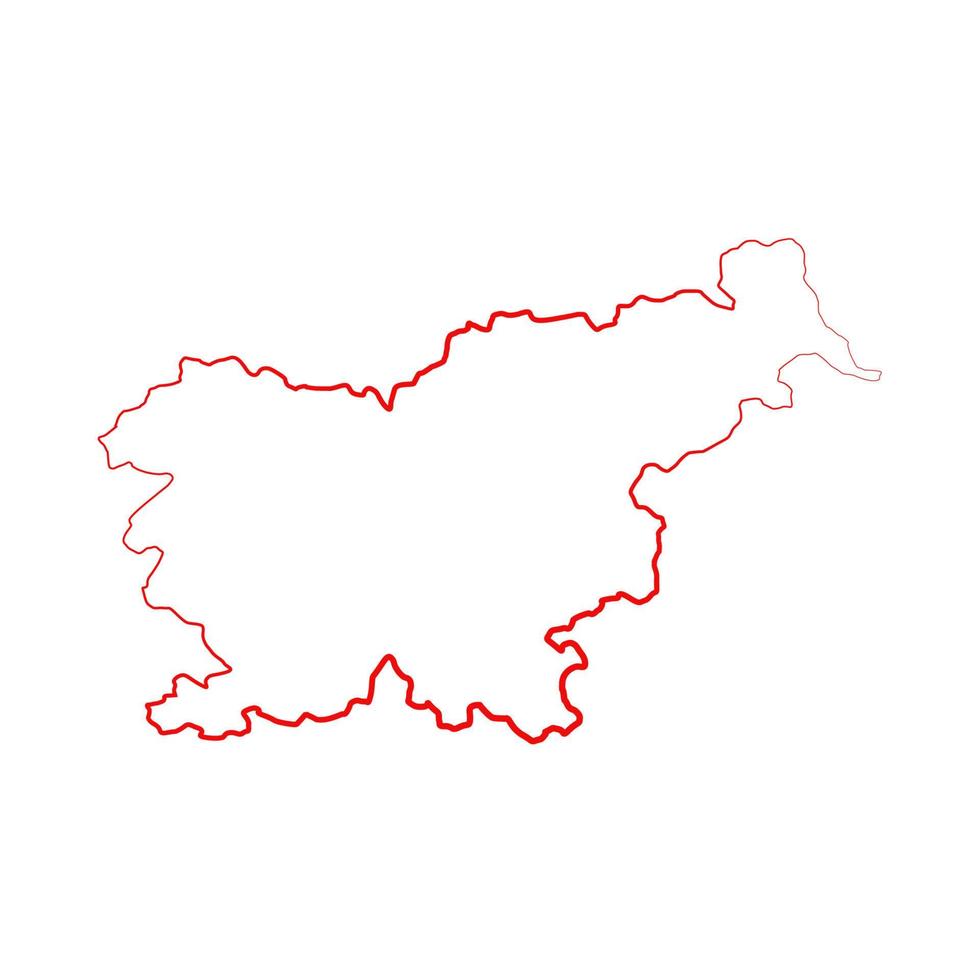 Mappa della Slovenia su sfondo bianco vettore