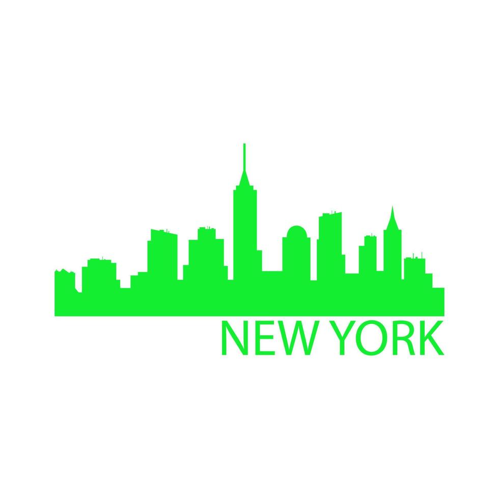 skyline di new york su sfondo bianco vettore