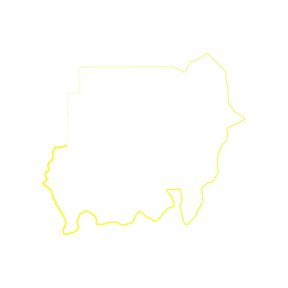 mappa del sudan su sfondo bianco vettore