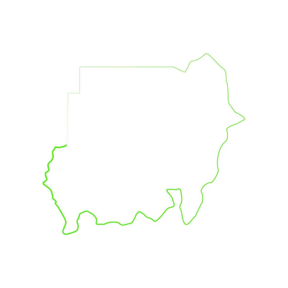mappa del sudan su sfondo bianco vettore