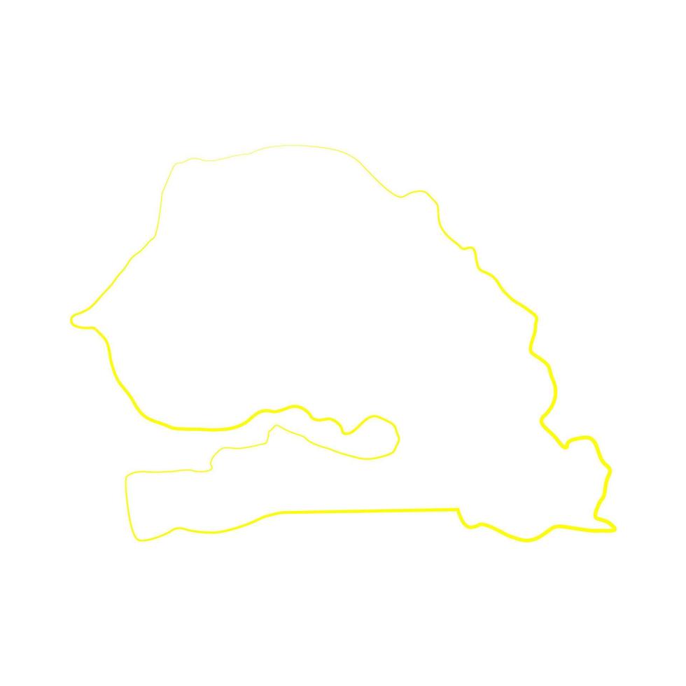 mappa del senegal su sfondo bianco vettore
