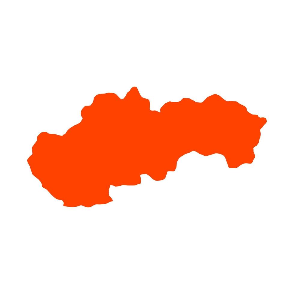 mappa della slovacchia su sfondo bianco vettore