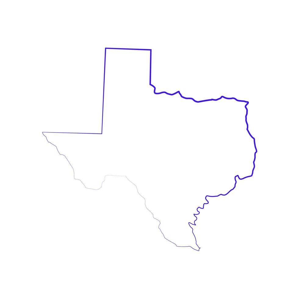 mappa del texas su sfondo bianco vettore